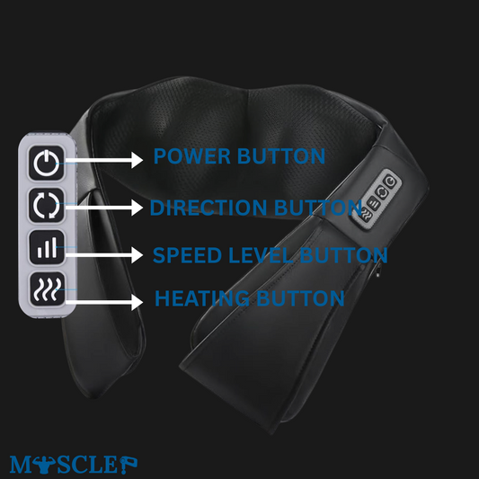 Muscle Gat PowerWrap - Smart Kneading Massage Shawl for Neck, Shoulders, Waist & Back