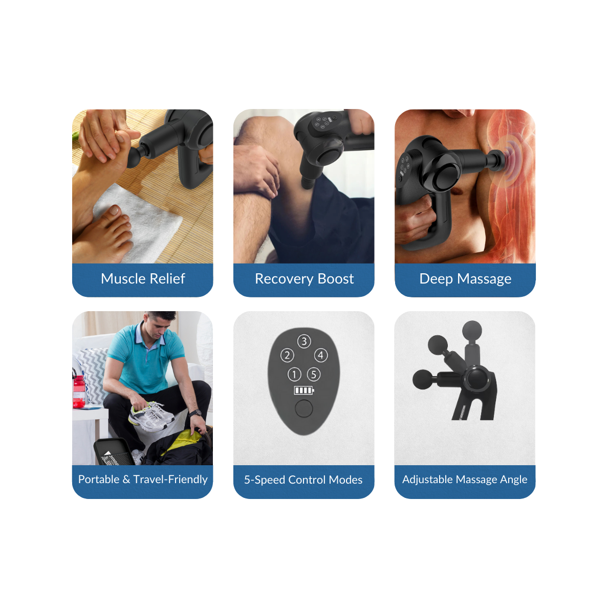 MuscleGat™ FlexPulse 4X Massage Gun
